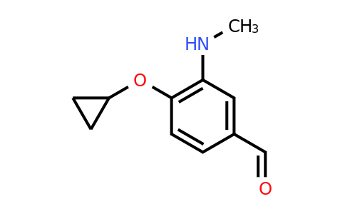 CAS 1243349-85-0 | 4-Cyclopropoxy-3-(methylamino)benzaldehyde