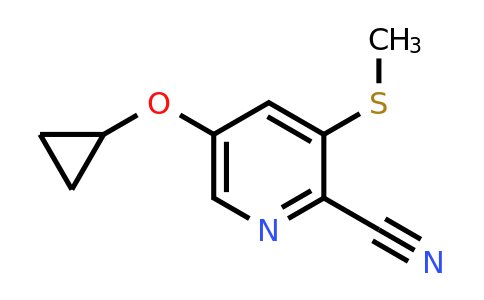 CAS 1243349-88-3 | 5-Cyclopropoxy-3-(methylsulfanyl)pyridine-2-carbonitrile