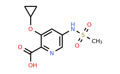 CAS 1243349-92-9 | 3-Cyclopropoxy-5-(methylsulfonamido)picolinic acid