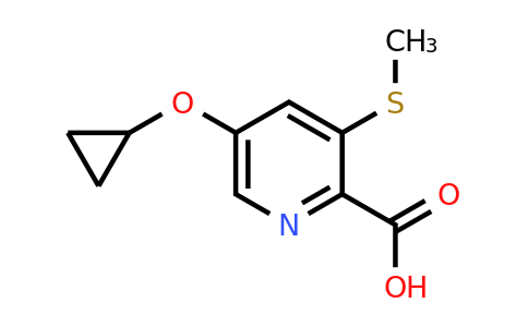 CAS 1243349-93-0 | 5-Cyclopropoxy-3-(methylthio)picolinic acid