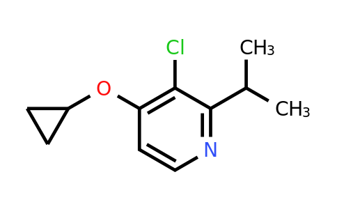 CAS 1243349-94-1 | 3-Chloro-4-cyclopropoxy-2-(propan-2-YL)pyridine