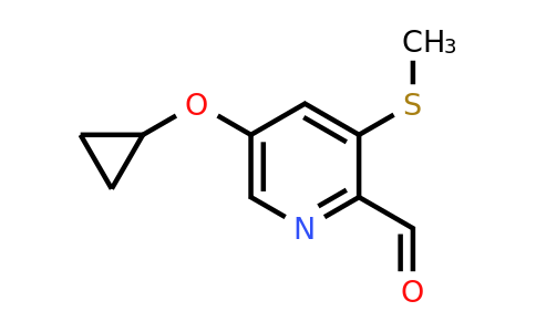 CAS 1243350-03-9 | 5-Cyclopropoxy-3-(methylsulfanyl)pyridine-2-carbaldehyde