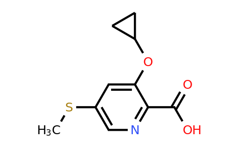 CAS 1243350-29-9 | 3-Cyclopropoxy-5-(methylthio)picolinic acid