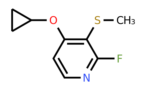 CAS 1243350-43-7 | 4-Cyclopropoxy-2-fluoro-3-(methylsulfanyl)pyridine