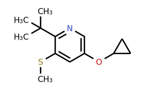 CAS 1243350-70-0 | 2-Tert-butyl-5-cyclopropoxy-3-(methylthio)pyridine