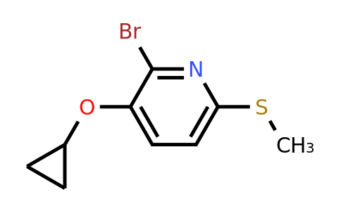 CAS 1243352-33-1 | 2-Bromo-3-cyclopropoxy-6-(methylsulfanyl)pyridine