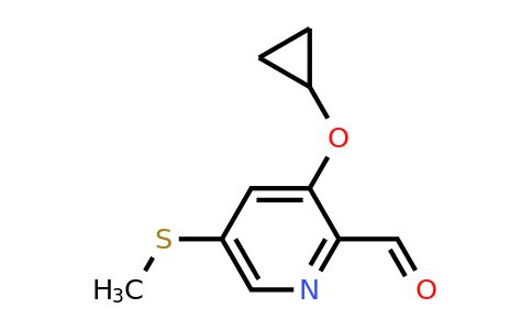 CAS 1243352-64-8 | 3-Cyclopropoxy-5-(methylsulfanyl)pyridine-2-carbaldehyde