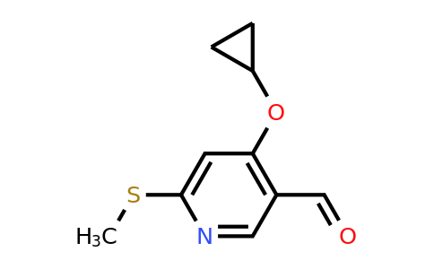 CAS 1243352-83-1 | 4-Cyclopropoxy-6-(methylsulfanyl)pyridine-3-carbaldehyde