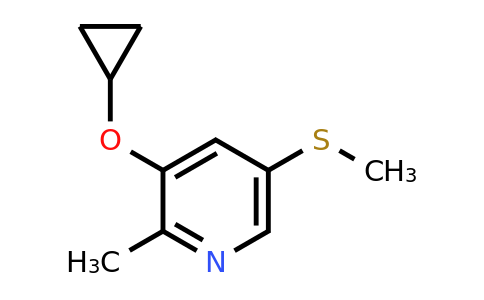 CAS 1243352-91-1 | 3-Cyclopropoxy-2-methyl-5-(methylsulfanyl)pyridine