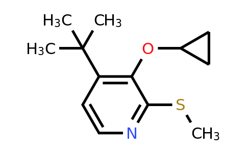 CAS 1243353-95-8 | 4-Tert-butyl-3-cyclopropoxy-2-(methylthio)pyridine