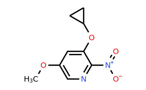 CAS 1243354-88-2 | 3-Cyclopropoxy-5-methoxy-2-nitropyridine