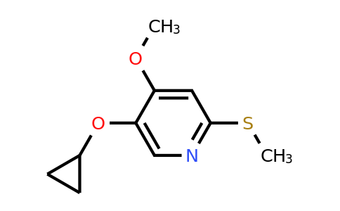 CAS 1243355-44-3 | 5-Cyclopropoxy-4-methoxy-2-(methylsulfanyl)pyridine