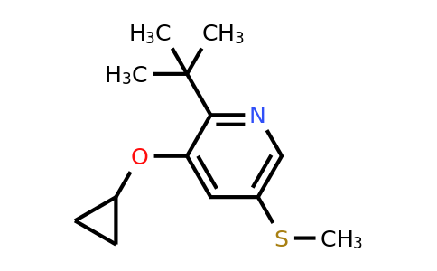 CAS 1243355-61-4 | 2-Tert-butyl-3-cyclopropoxy-5-(methylthio)pyridine