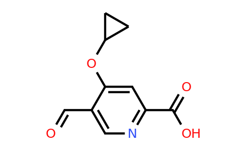 CAS 1243355-77-2 | 4-Cyclopropoxy-5-formylpicolinic acid