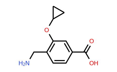 CAS 1243358-59-9 | 4-(Aminomethyl)-3-cyclopropoxybenzoic acid