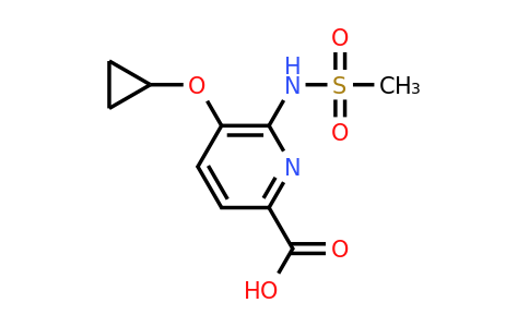 CAS 1243358-88-4 | 5-Cyclopropoxy-6-(methylsulfonamido)picolinic acid