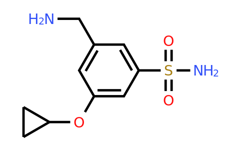 CAS 1243359-58-1 | 3-(Aminomethyl)-5-cyclopropoxybenzenesulfonamide