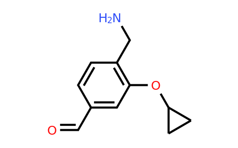 CAS 1243359-82-1 | 4-(Aminomethyl)-3-cyclopropoxybenzaldehyde