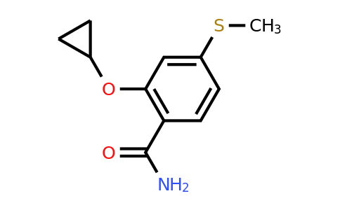 CAS 1243361-86-5 | 2-Cyclopropoxy-4-(methylthio)benzamide