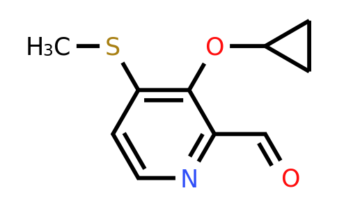 CAS 1243361-99-0 | 3-Cyclopropoxy-4-(methylsulfanyl)pyridine-2-carbaldehyde