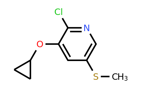 CAS 1243362-02-8 | 2-Chloro-3-cyclopropoxy-5-(methylsulfanyl)pyridine