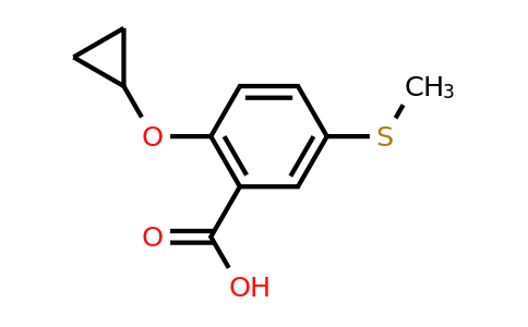 CAS 1243362-33-5 | 2-Cyclopropoxy-5-(methylthio)benzoic acid