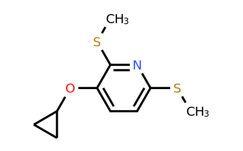 CAS 1243362-36-8 | 3-Cyclopropoxy-2,6-bis(methylsulfanyl)pyridine