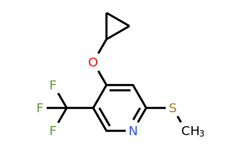 CAS 1243362-61-9 | 4-Cyclopropoxy-2-(methylthio)-5-(trifluoromethyl)pyridine