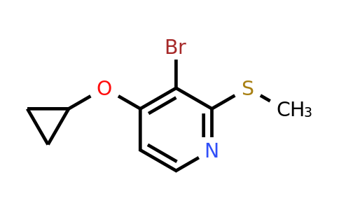 CAS 1243363-00-9 | 3-Bromo-4-cyclopropoxy-2-(methylsulfanyl)pyridine
