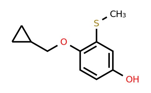 CAS 1243363-16-7 | 4-(Cyclopropylmethoxy)-3-(methylsulfanyl)phenol