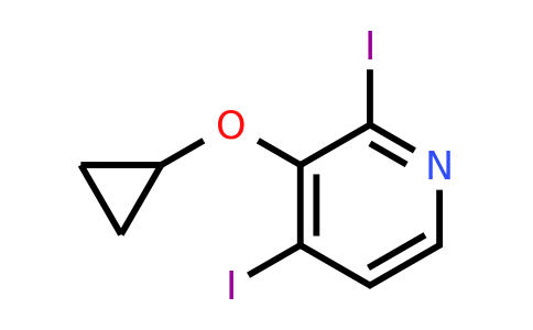 CAS 1243363-71-4 | 3-Cyclopropoxy-2,4-diiodopyridine