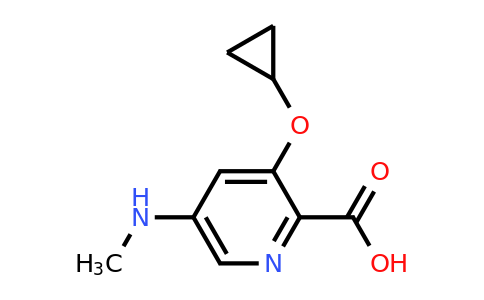CAS 1243364-18-2 | 3-Cyclopropoxy-5-(methylamino)picolinic acid