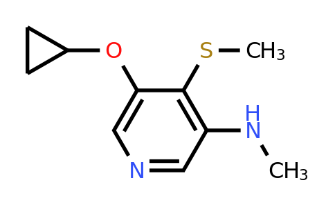 CAS 1243365-14-1 | 5-Cyclopropoxy-N-methyl-4-(methylsulfanyl)pyridin-3-amine