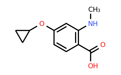 CAS 1243365-82-3 | 4-Cyclopropoxy-2-(methylamino)benzoic acid