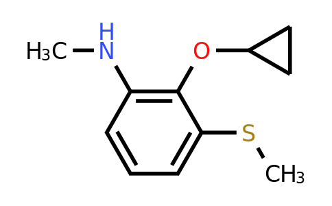 CAS 1243367-42-1 | 2-Cyclopropoxy-N-methyl-3-(methylsulfanyl)aniline
