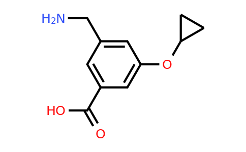 CAS 1243367-53-4 | 3-(Aminomethyl)-5-cyclopropoxybenzoic acid