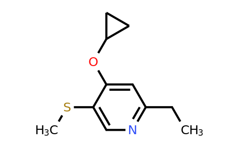 CAS 1243368-64-0 | 4-Cyclopropoxy-2-ethyl-5-(methylsulfanyl)pyridine