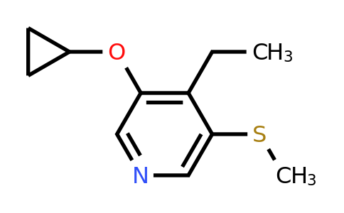 CAS 1243368-82-2 | 3-Cyclopropoxy-4-ethyl-5-(methylsulfanyl)pyridine