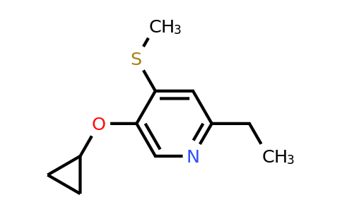 CAS 1243369-75-6 | 5-Cyclopropoxy-2-ethyl-4-(methylsulfanyl)pyridine