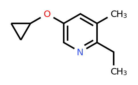 CAS 1243369-82-5 | 5-Cyclopropoxy-2-ethyl-3-methylpyridine