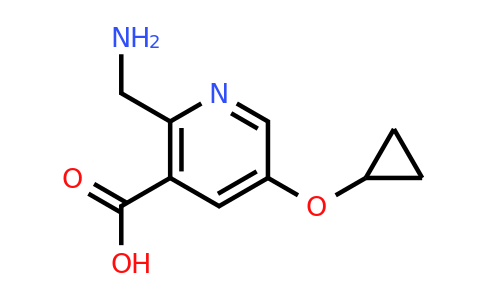 CAS 1243371-56-3 | 2-(Aminomethyl)-5-cyclopropoxynicotinic acid