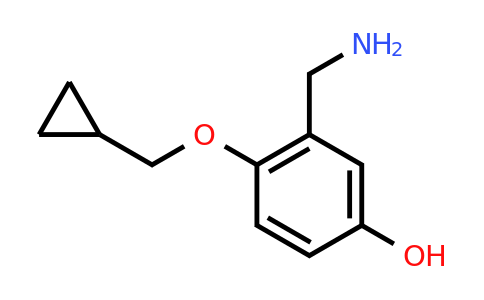 CAS 1243372-53-3 | 3-(Aminomethyl)-4-(cyclopropylmethoxy)phenol