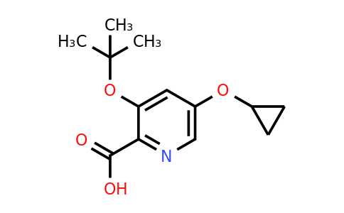 CAS 1243372-74-8 | 3-Tert-butoxy-5-cyclopropoxypicolinic acid