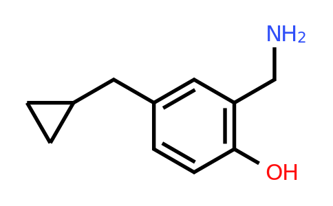 CAS 1243372-88-4 | 2-(Aminomethyl)-4-(cyclopropylmethyl)phenol