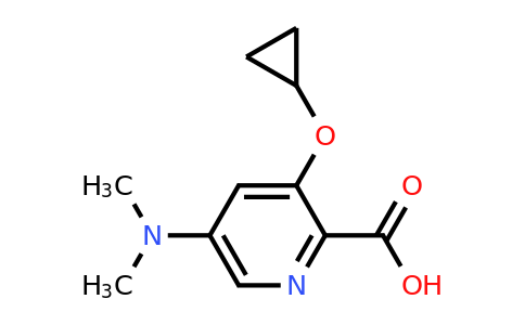 CAS 1243375-49-6 | 3-Cyclopropoxy-5-(dimethylamino)picolinic acid