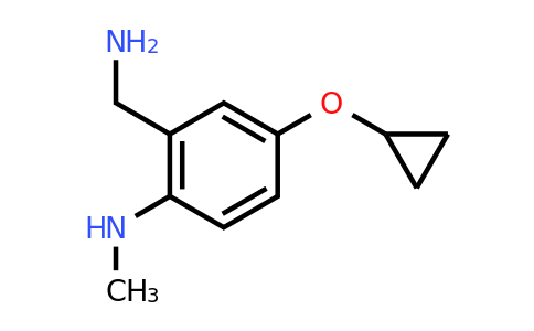 CAS 1243375-79-2 | 2-(Aminomethyl)-4-cyclopropoxy-N-methylaniline