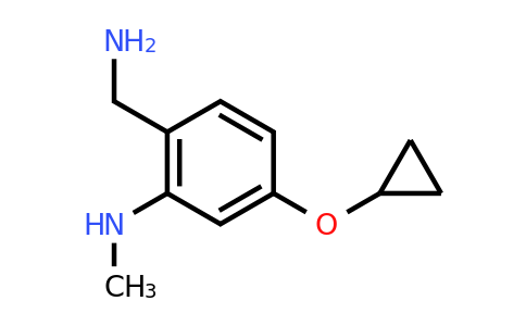 CAS 1243375-81-6 | 2-(Aminomethyl)-5-cyclopropoxy-N-methylaniline