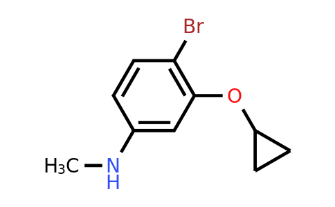 CAS 1243376-14-8 | 4-Bromo-3-cyclopropoxy-N-methylaniline