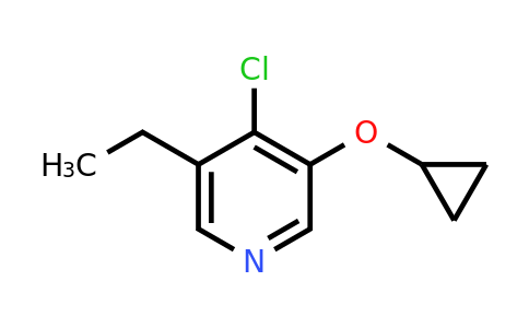 CAS 1243376-39-7 | 4-Chloro-3-cyclopropoxy-5-ethylpyridine
