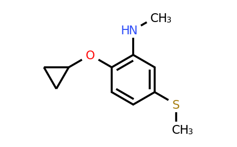 CAS 1243376-65-9 | 2-Cyclopropoxy-N-methyl-5-(methylsulfanyl)aniline